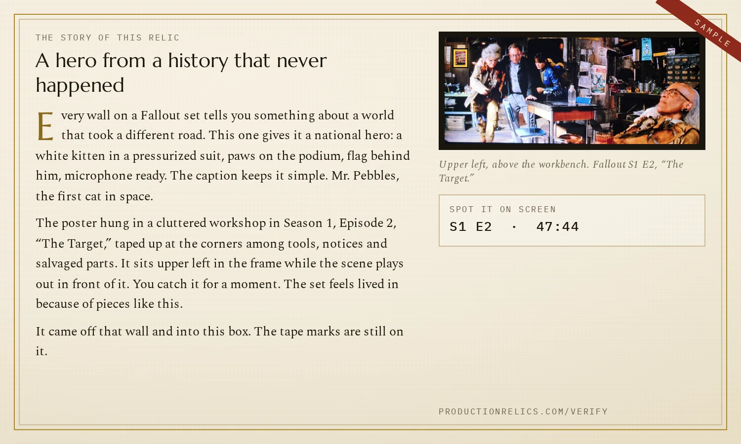 The story of this relic card